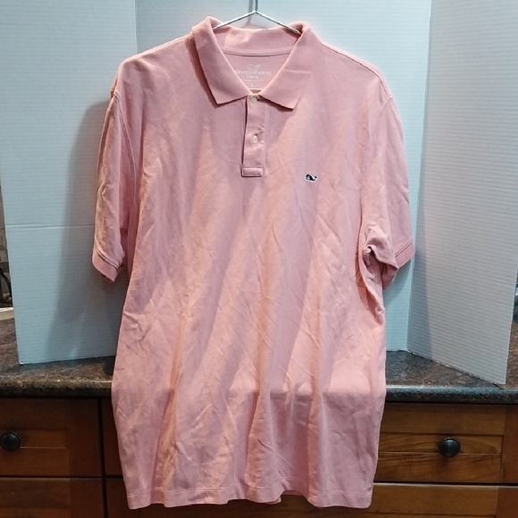 Vineyard Vines Men's Soft Pink Polo Shirt - Picture 1 of 5